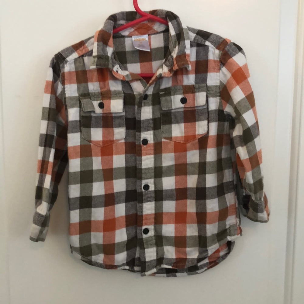 Gymboree plaid flannel button down shirt size 2t
